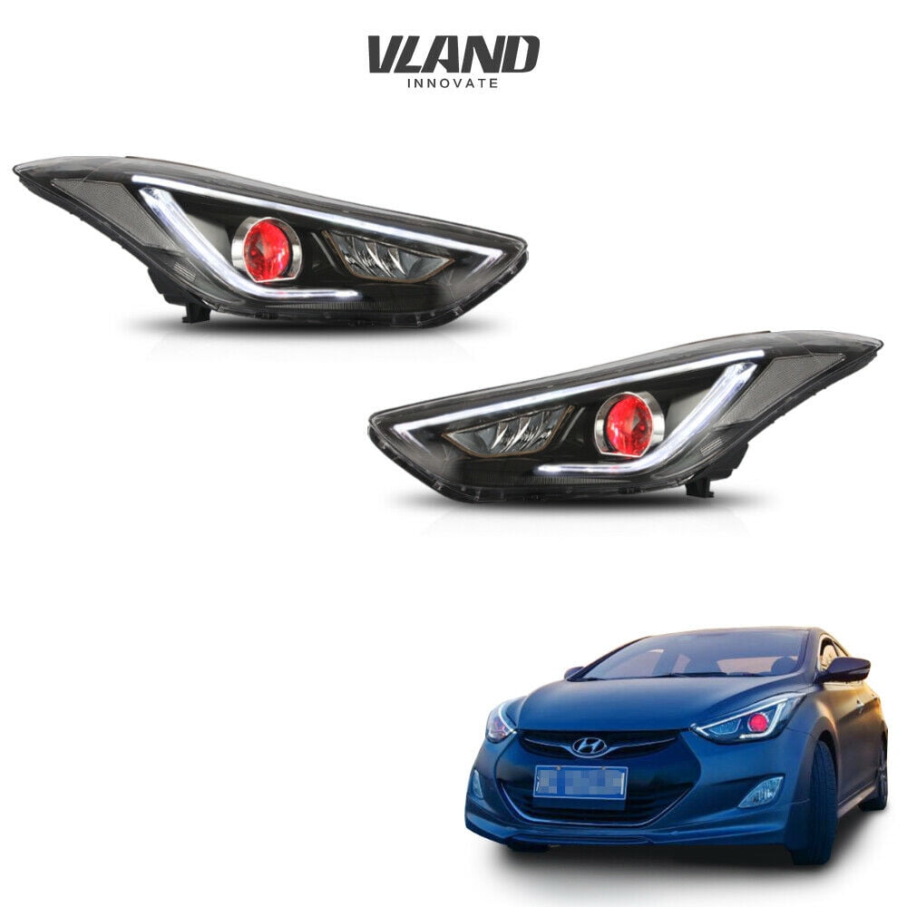 LED Headlights with Red Demon Eyes for Hyundai Palestine Ubuy