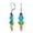 Multi-color, variant on Womens Blue Bead Arrowhead Dangle Gemstone Earrings Oxidized Silver