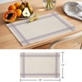 thumbnail image 6 of Purple Grid Stripes Placemats Set of 2 Boho Minimalist Lines Texture Beige Place Mats Indoor Wipeable Table Mats Washable Cloth Dining Table Placemats for Kitchen Holiday Party Home Decor 13x19 Inch, 6 of 9