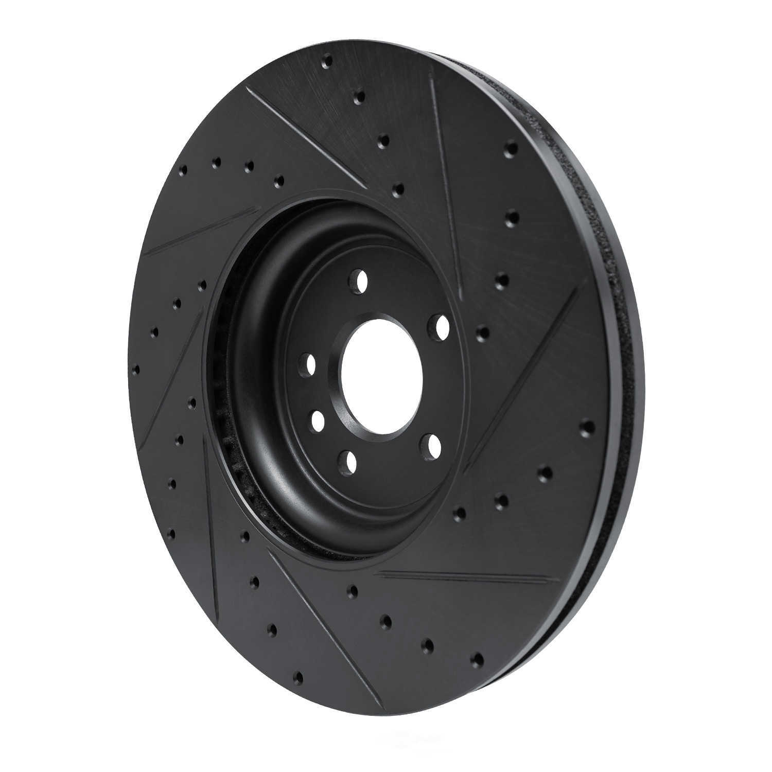 Dynamic Friction Company 633-20032L DFC Brake Rotor - Drilled And Slotted - Black