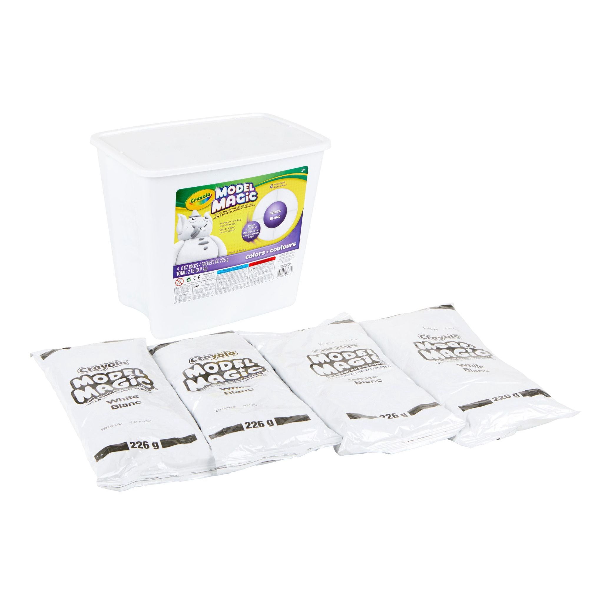 Crayola Model Magic 2 lb. Resealable Bucket, White, Modeling Compound, Classroom Must Haves, Holiday Craft Supplies, Gift for Teachers and Kids, 3+