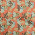 thumbnail image 1 of oneOone Cotton Cambric Orange Fabric Tropical Sewing Material Print Fabric By The Yard 56 Inch Wide, 1 of 5
