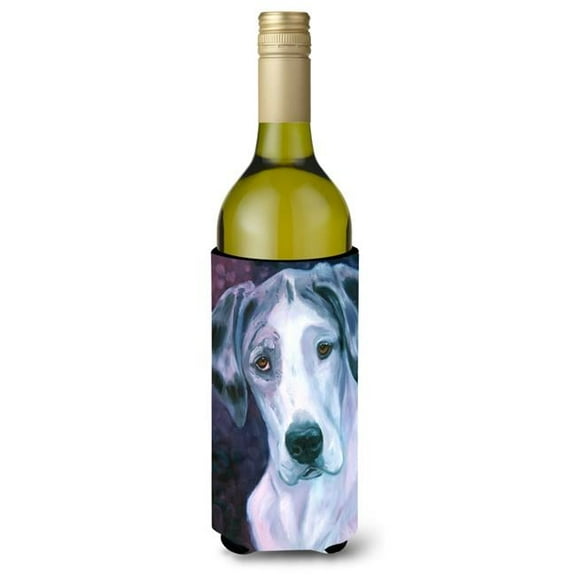 Curious Great Dane Wine Bottle Beverage Insulator Hugger