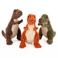 thumbnail image 2 of Juguetes para perros de dinosaurio de peluche, dibujos animados lindos, mascotas chirriantes, juguetes molares masculinos de dibujos animados interactivos para perros grandes, cachorros que juegan, accesorios para mascotas (naranja) oso de fresa Electrónica, 2 of 5