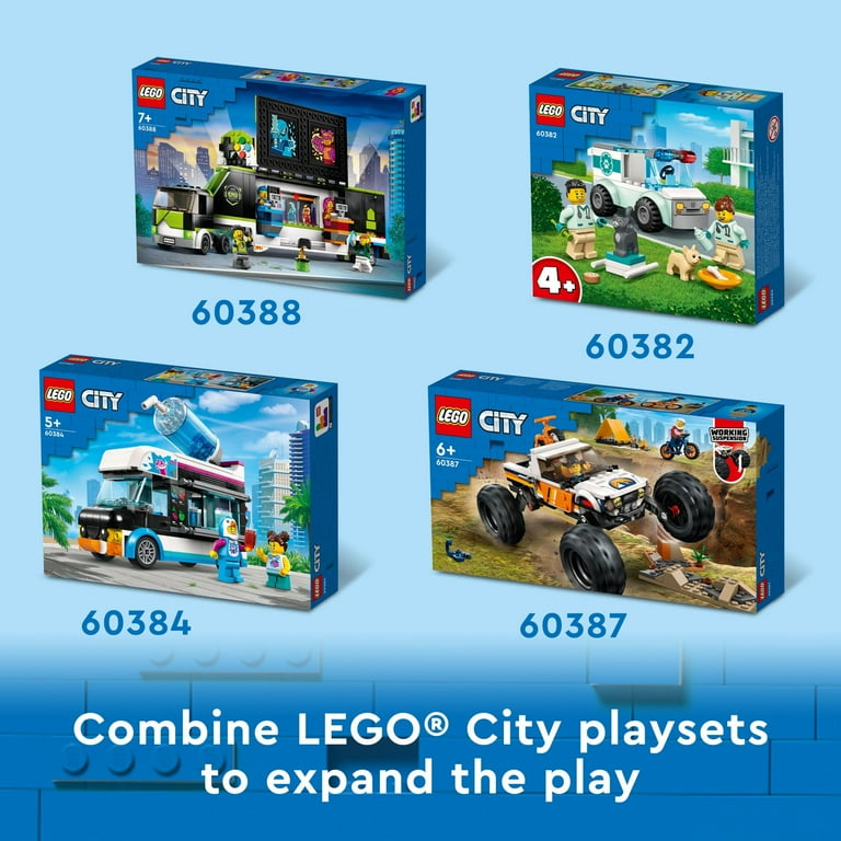 LEGO City Custom Car Garage 60389 Toy Garage Building Set with 2 Cutomizable Cars Pretend Play Mechanic Toy with 4 Mini Figures Birthday Gift Idea