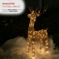 thumbnail image 5 of Alpine Corporation 24"L x 10"W x 49"H Standing Rattan Reindeer Decoration with White Halogen Lights, 5 of 12
