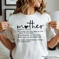 thumbnail image 2 of Funny Mom Definition T-Shirt, White, Natural and Black Tee for Strong and Real Mothers, 2 of 11