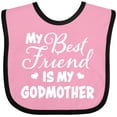 thumbnail image 3 of Inktastic My Best Friend is My Godmother with Hearts Boys or Girls Baby Bib, 3 of 4