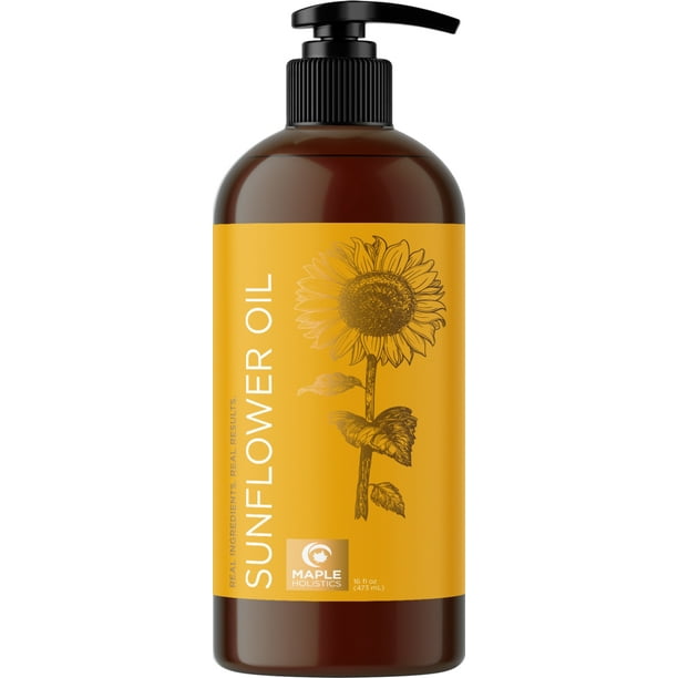 Sunflower Oil for Skin Maple Holistics Pure Body Oil for Women and Men Anti Aging Oil for