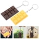 thumbnail image 5 of 4 llaveros realistas de chocolate para San Valentín, llaveros de bloques de postre para mochilas y regalos de fiesta., 5 of 6