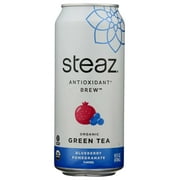 Steaz Green Tea with Blueberry Pomegranate Acai Organic Iced Teaz, 16 Ounce -- 12 per case.