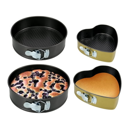 Ryanstarracing 4-Count Non-Stick High Carbon Steel Springform Pan