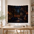 thumbnail image 5 of Vintage Bookshelves Richly with Ornate Interior Grand Circular, Spooky Gothic for Gothic Decor Fans, Dark Art Decor, Halloween Gift, Tapestry Wall Hanging for Bedroom and Dorm, 5 of 7