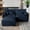 Blue, variant on 76" Chenille Modular Sectional Sofa, Oversized Sectional Chaise Lounge Indoor with Customizable Assembly, Minimalist Boneless Sectional Sofa Couch for Living Room, Blue