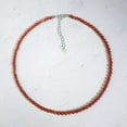 thumbnail image 3 of K-KED 4mm Red Jasper Choker Stone Beads Necklace Jasper Crystal Dainty Choker-22 in, 3 of 6