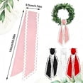 thumbnail image 3 of Wreath Sash for Front Door, White Wavy Ribbon Garland, DIY Bow Decor Accessory, 3 of 7