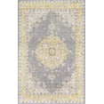 thumbnail image 2 of Well Woven Machine Washable Nile Tarifa Vintage Bohemian Medallion Floral Border Yellow 2'6" x 3'9" Accent Doormat, 2 of 6