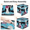 thumbnail image 4 of Cattle Foldable Organizer Bins with Handle, 10.8"x10.5"x10.6", Large Capacity Clothes Storage Storage Cubes, 4 of 6