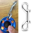 thumbnail image 6 of Silver Durable Stainless Steel Double Ended Clip Hook Bolt Snap Scuba Diving Buckle (115mm), 6 of 10