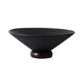 thumbnail image 1 of Frutero moderno de cerámica ligera con base madera maciza, redondo y gran capacidad, ideal for frutas, verduras, frutos secos, pan dulces, 1 of 7