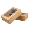 thumbnail image 2 of Chocolate Paper Cupcake Boxes with Inserts for Birthday Party Favor Holders 6 Cavities, 2 of 3