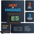thumbnail image 3 of Heated Massage Reclining Stadium Seat with Back Support for Bleachers 3 Heat & 3 Massage Levels Portable Outdoor Chair with Power Bank PocketsCup Holder for Sports Camping Beach, 3 of 8