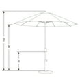 thumbnail image 6 of California Umbrella 9' Casa Olefin Tilt Crank Lift Patio Umbrella in Terracotta, 6 of 6