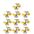 thumbnail image 4 of 10 piezas de plantas artificiales, flores, bonsáis, decoración de mesa, multiusos, PP Amarillo 26x19cm, 4 of 9