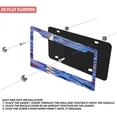 thumbnail image 3 of 1Pack License Plate Frames with Blue Sea and Sailboat Pattern Includes Screws & Caps Full Accessories Included Size 6.3x12.2inch(16x31cm), 3 of 8