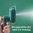 thumbnail image 4 of Rotary Garment Iron, Wet Dry Garment Ironing 2 in 1, Portable Handheld Steamer Iron, 170℃ High Temperature Steam, Titanium Panel for Clothes, Curtains, Sheets, Pillowcases, Green, 4 of 8