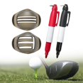 thumbnail image 1 of 2x marcador de bola de Golf, juego de línea de pelota de Golf, Putter con 2 bolígrafos, plantilla de entrenamiento, herramienta de alineación de, 1 of 8