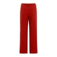 thumbnail image 5 of Mepaouo Jeans for Women Wide Leg Mid Waist Cropped Denim Pants Y2k Baggy Boyfriend Jeans(Red,2XL), 5 of 5