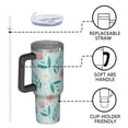 thumbnail image 4 of 40oz Pioneer Flower Floral Print Pattern Insulated Tumbler with Handle, BPA-Free Leak Proof Lid and Straws, Double Wall Vacuum, Hot 12h/Cold 34h, 4 of 6