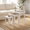 thumbnail image 4 of Gymax 3 PCS Nesting End Tables Farmhouse Rectangle Side Table Set for Living Room, 4 of 10