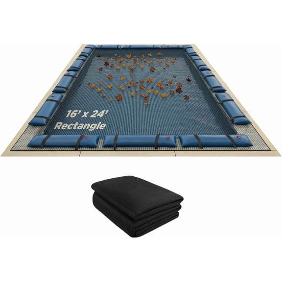 Buffalo Blizzard Rectangle Leaf Net Cover for Inground Swimming Pools, 16' x 24'