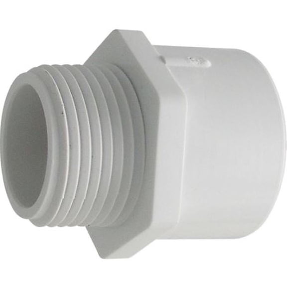 LDR Industries FP4 MA-1 PVC Male Adapter, 1-Inch Slip x Slip x MIP