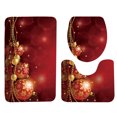 thumbnail image 1 of 3PCS Bath Rug Set Fashionable Christmas Print Washable Toilet Rug Toilet Lid Cover for Bathroom, 1 of 3