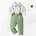 thumbnail image 4 of Darzheoy Toddler Outfit Boys Dressy Suits Suspenders Pants Shirts Suit Casual Wear, 4 of 4