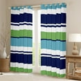 thumbnail image 2 of Manfei Geometric Lines Blackout Curtains Set of 2 (52x84 Each),Minimalism Geometric Stripes Window Curtains,Green Blue White Curtains and Drapes For Girls Boys,Super Cozy Room Decor, 2 of 6