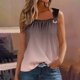 thumbnail image 1 of mfyjkho Camisetas Sin Mangas Para Gimnasio Para Mujer, Camiseta Sin Mangas Con Degradado De Color Para Mujer Tops Casuales Para Mujer Xl, 1 of 5