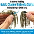 thumbnail image 5 of Harmony Fishing  Quick Change Umbrella Skirts for Fishing Jigs, Spinnerbaits, Buzzbaits, Lures, Baits 10 Pack Hot Pink, 5 of 6