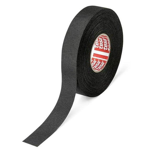 tesa PET Cloth Wire Harness Tape [Flame Retardant] (51026): 3/4 in. x 27.3 yds. (Black)