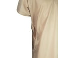 thumbnail image 2 of Hijaz Light Brown V-Neck Short Sleeve Men's Thobe Arab Robe Dishdasha - 64, 2 of 3