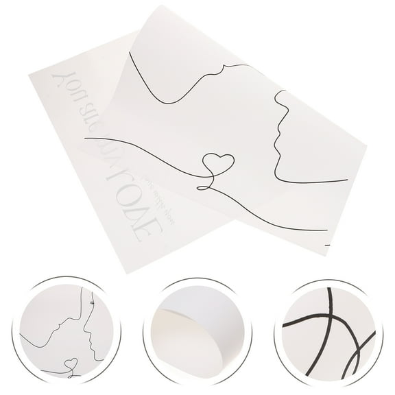 WHAMVOX  20 Pcs Paper for Flowers Bouquets Rose White Floral Wrapping