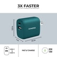 thumbnail image 4 of Liquipel Powertek Premium Braided 20W A/C Combo Charger - Blue, 4 of 8
