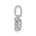 thumbnail image 2 of Real 14kt White Gold 1/5ct. Diamond Princess Square Pendant; for Adults and Teens; for Women and Men, 2 of 4