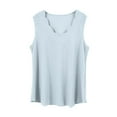 thumbnail image 3 of Plus Size Tank Tops for Woman V-Neck Vest Top – Comfortable, Breathable, Casual Scallop Hem Tank Tops, 3 of 7