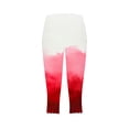 thumbnail image 5 of lcziwo Today Prime Sales, Cropped Leggings for Women 2025 Fashion Color Block Workout Yoga Pants Milk Silk Soft High Waisted Tummy Control Tight Capris Red L, 5 of 6
