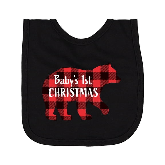 Inktastic Baby's First Christmas Newborn Bib