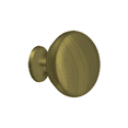 thumbnail image 2 of Deltana KR114U5 Knob Round Solid; Antique Brass Finish, 2 of 2